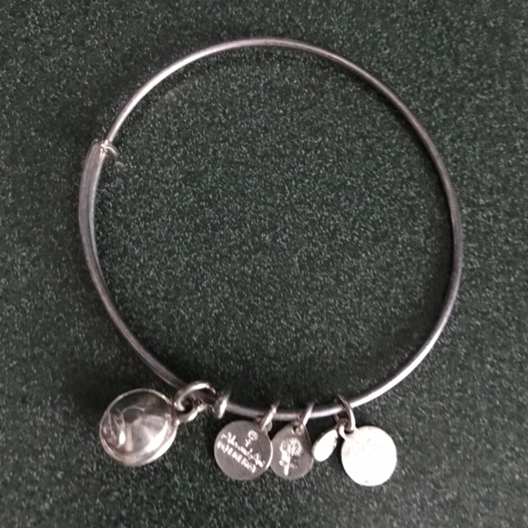 Alex and Ani Expandable Wire Bracelet Pink Charm - Picture 9 of 16